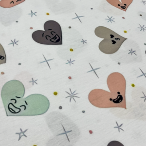 Malha PP Estampada - Corações 1 /m