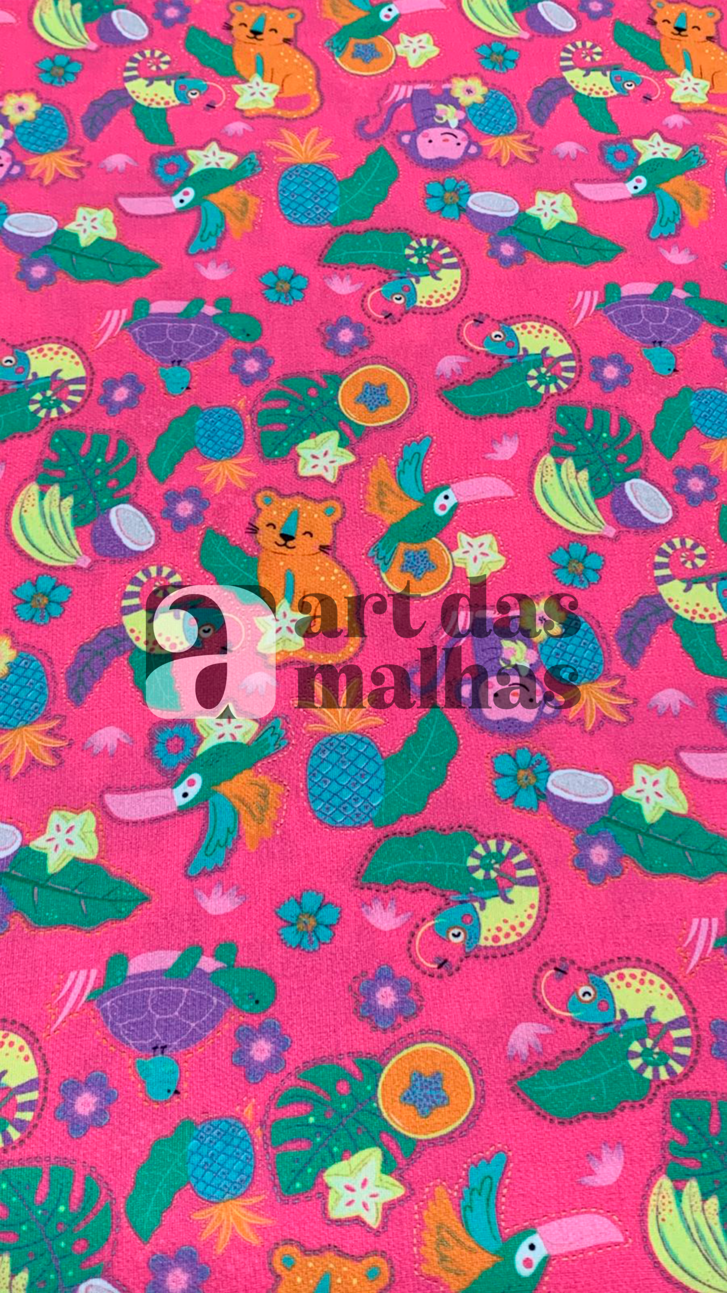 Malha Suede Estampada - Animais 2