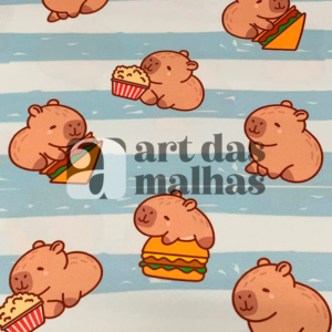 Malha Suede Estampada - Capivara 2