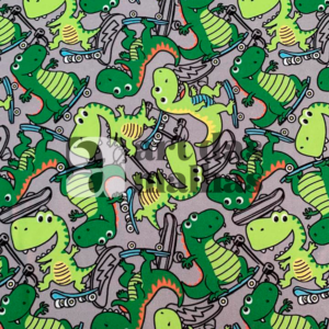 Malha Suede Estampada - Dinossauros 1