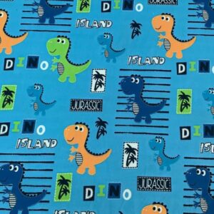 Malha Suede Estampada - Dinossauros 2