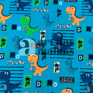Malha Suede Estampada - Dinossauros 2