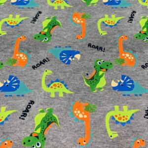 Malha Suede Estampada - Dinossauros 3