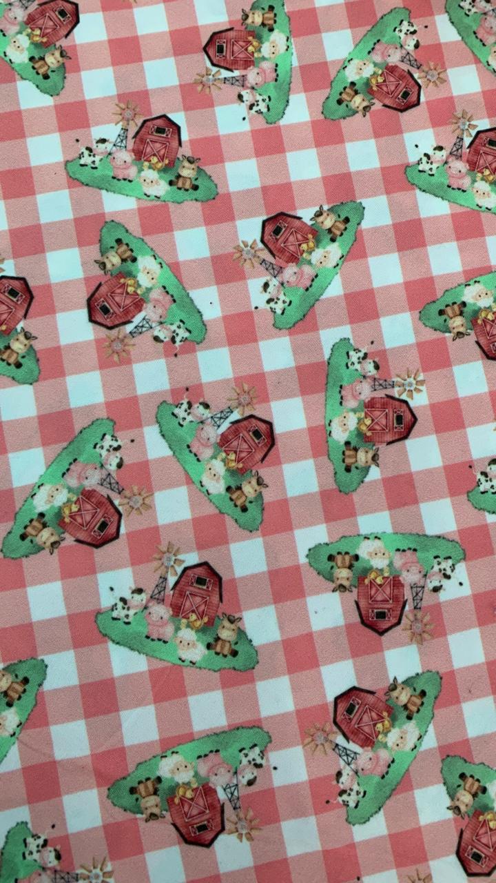 Malha Suede Estampada - Fazendinha 1