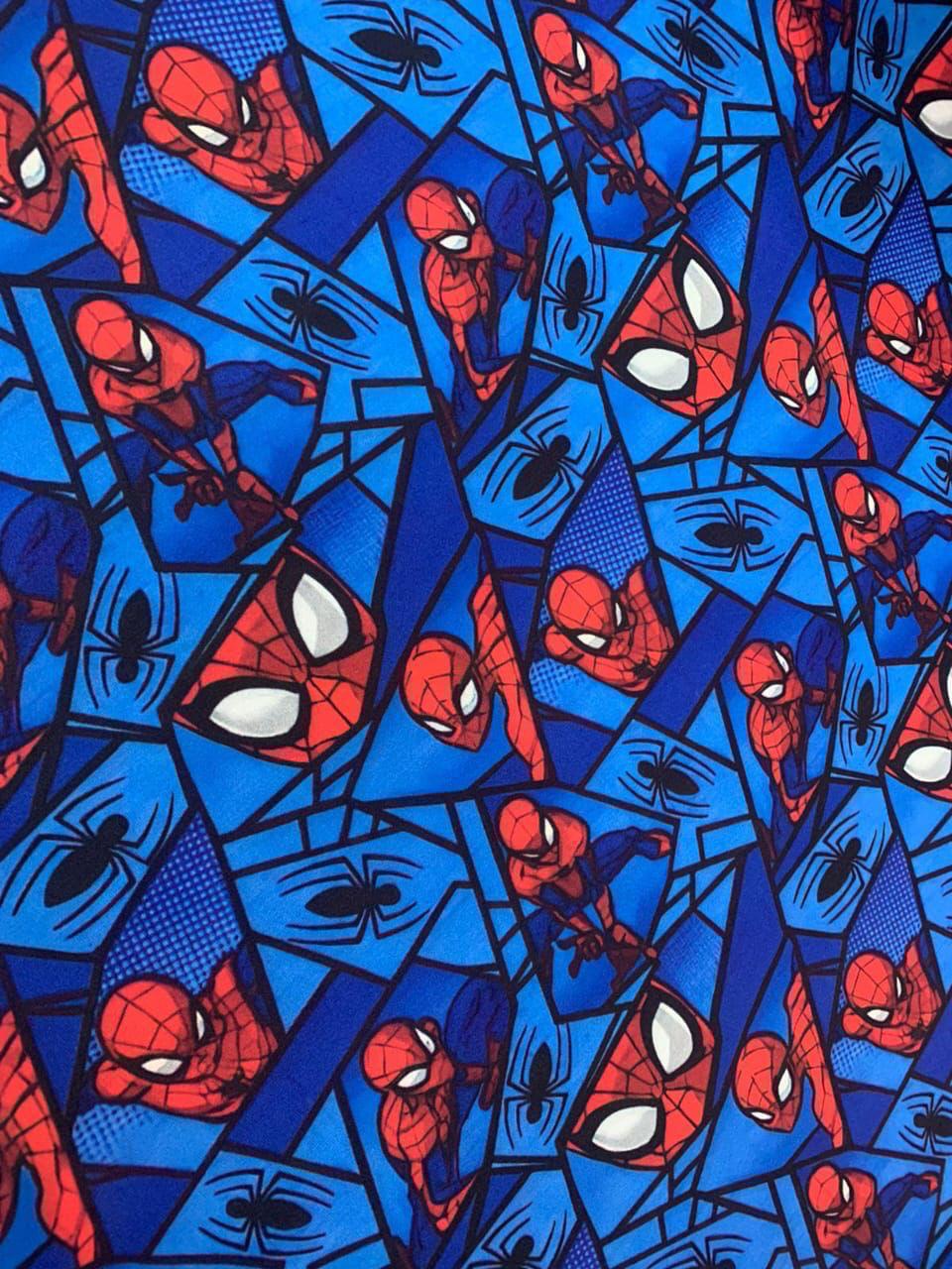 Malha Suede Estampada - Homem Aranha 1