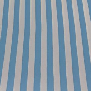 Malha Suede Estampada - Listrado Branco e Azul