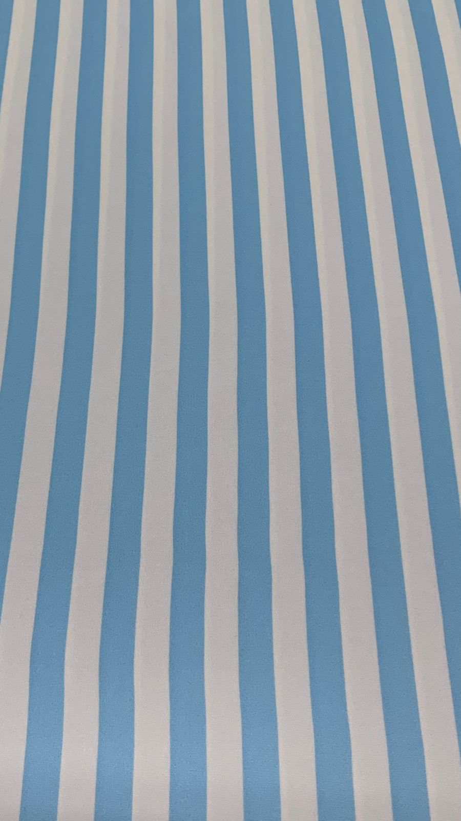 Malha Suede Estampada - Listrado Branco e Azul