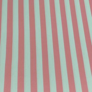 Malha Suede Estampada - Listrado Branco e Rosa