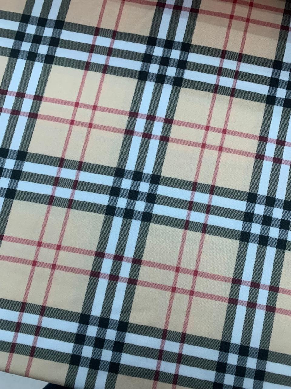 Malha Suede Estampada - Quadriculado 3