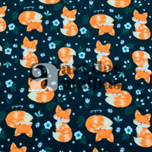 Malha Suede Estampada - Raposa 1