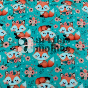 Malha Suede Estampada - Raposa 2