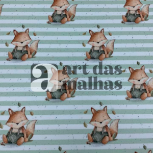 Malha Suede Estampada - Raposa 3