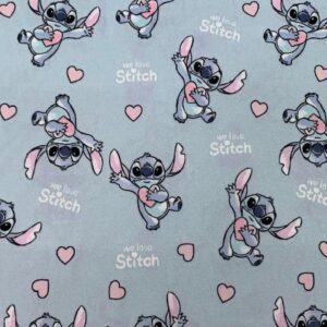 Malha Suede Estampada - Stitch 1
