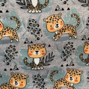 Malha Suede Estampada - Tigre 1