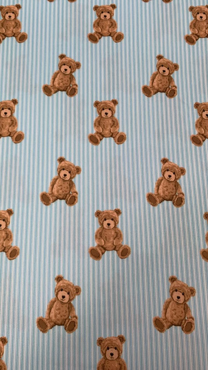 Malha Suede Estampada - Ursinhos 1