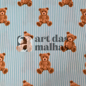 Malha Suede Estampada - Ursinhos 1