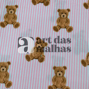 Malha Suede Estampada - Ursinhos 2