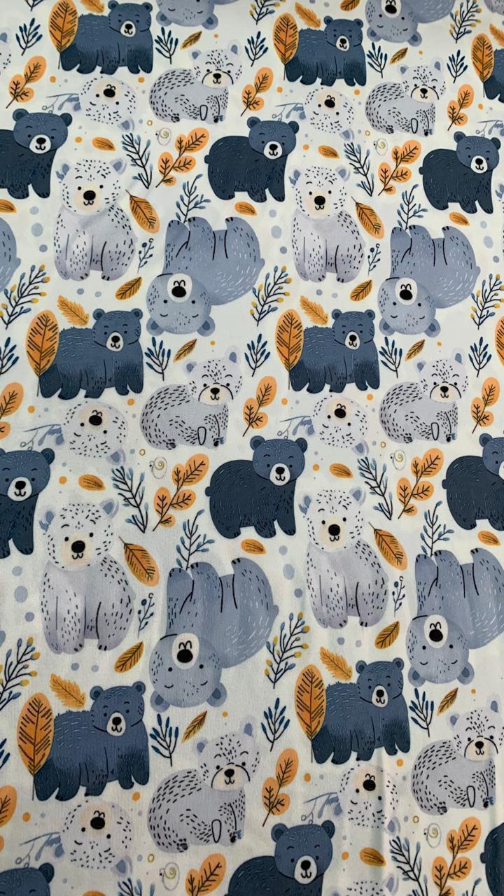 Malha Suede Estampada - Ursinhos 4