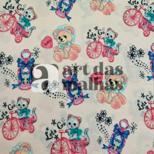 Malha Suede Estampada - Ursinhos 7