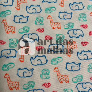 Flanela Cueiro Estampada - Safari 1 /m