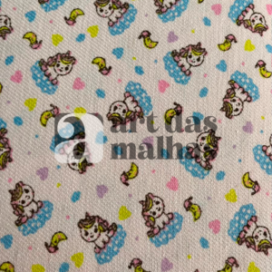 Flanela Cueiro Estampada - Unicórnio 1 /m