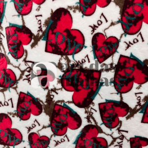 Fleece Importado Estampado - Coração 1 /m