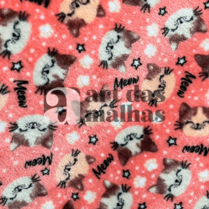 Fleece Importado Estampado - Gato 1 /m