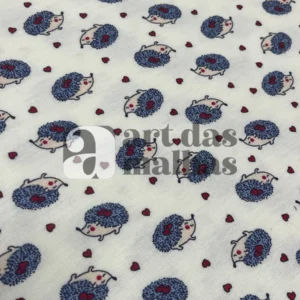 Pluminha Estampada - Porco Espinho 1 /m