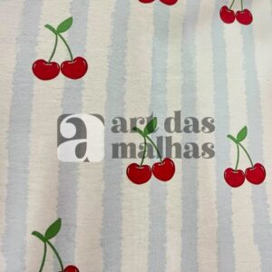Malha PP Estampada - Cerejas 1