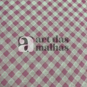 Malha Suede Estampada - Xadrez 2