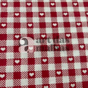 Malha Suede Estampada - Xadrez Coração 3