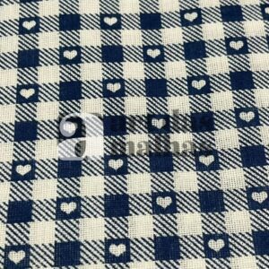 Malha Suede Estampada - Xadrez Coração 5