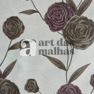 Toalha Plástica Metalizada - Flores 1