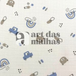 Fralda Digital - Bichinhos Azul 1