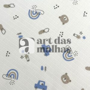 Fralda Digital - Bichinhos Azul 2